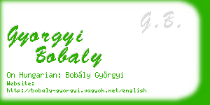 gyorgyi bobaly business card